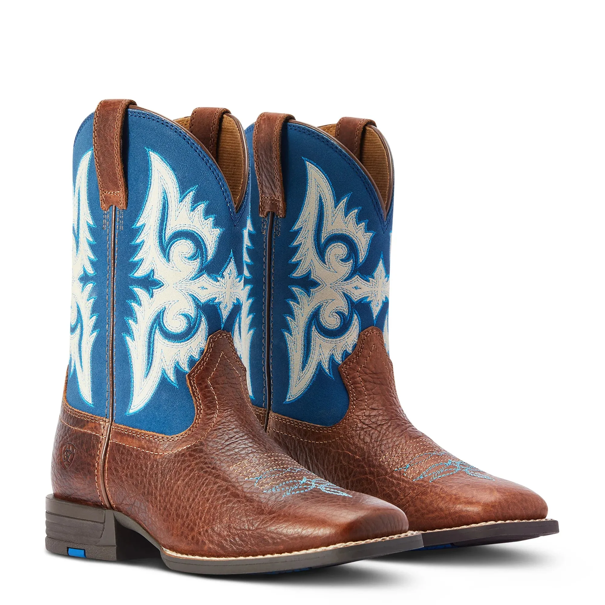 10042597 Ariat Kids Lonestar Western Cowboy Boots - Red Dirt Road/ Blue Waves