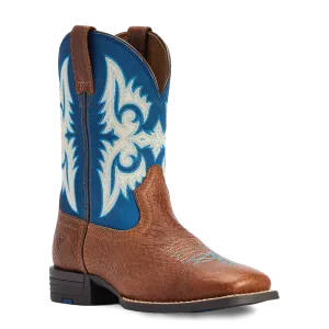 10042597 Ariat Kids Lonestar Western Cowboy Boots - Red Dirt Road/ Blue Waves