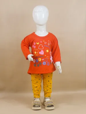 1Yr - 4Yrs Beautiful Orange Suit For Girls RG GS48