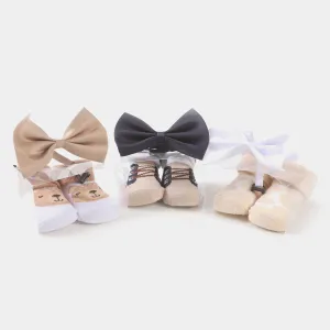 3 Bow Tie & 3 Pair Socks For Infant