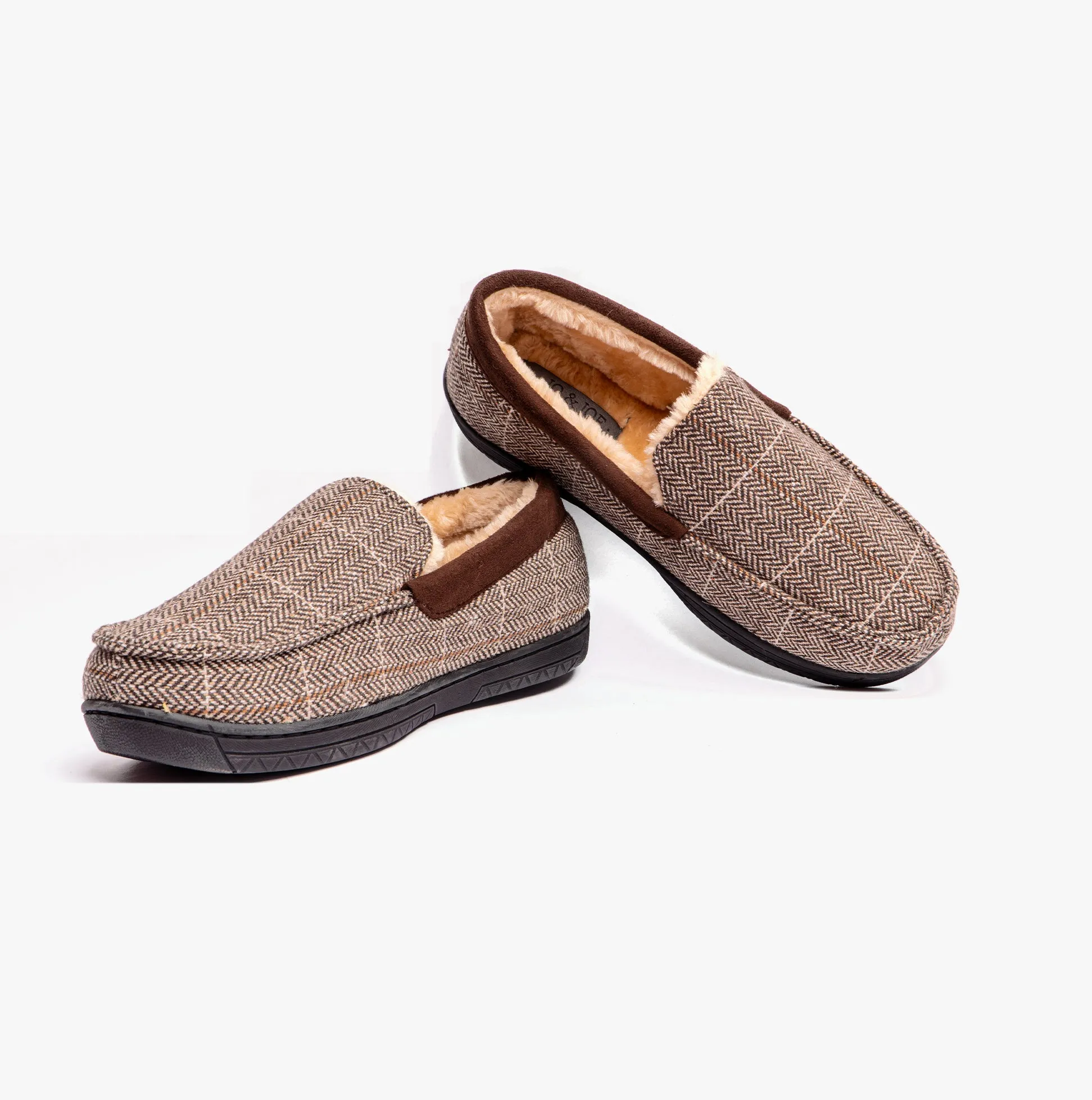 AARON Mens Slippers Brown