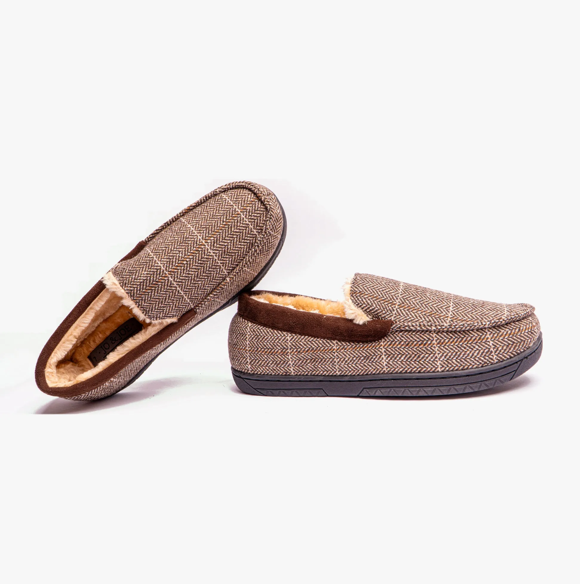 AARON Mens Slippers Brown