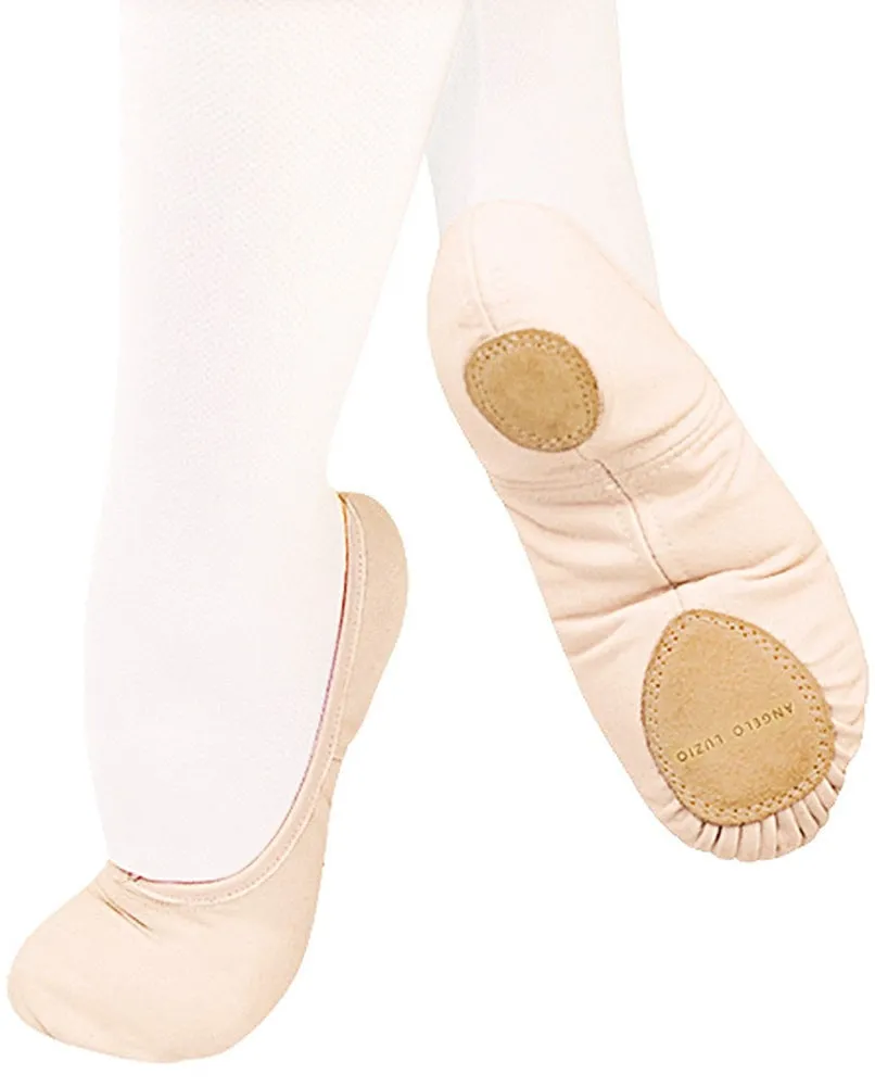 Angelo Luzio Wendy Stretch Canvas Split Sole Ballet Slippers - 246 Womens