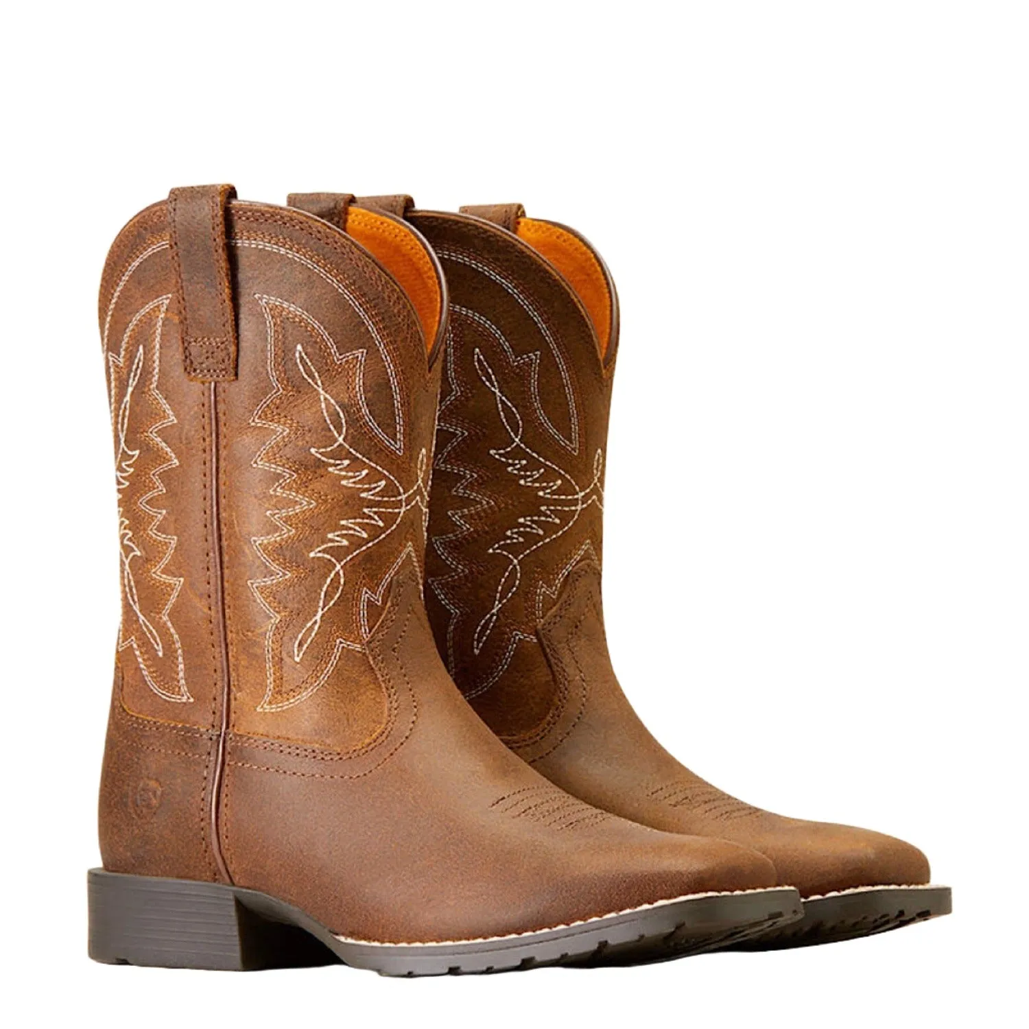 Ariat Kids Hybrid Rancher Western Boot Distressed Tan