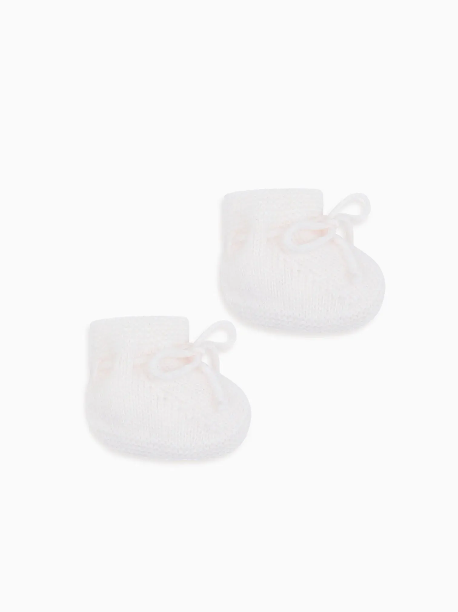 baby ivory evita cashmere booties