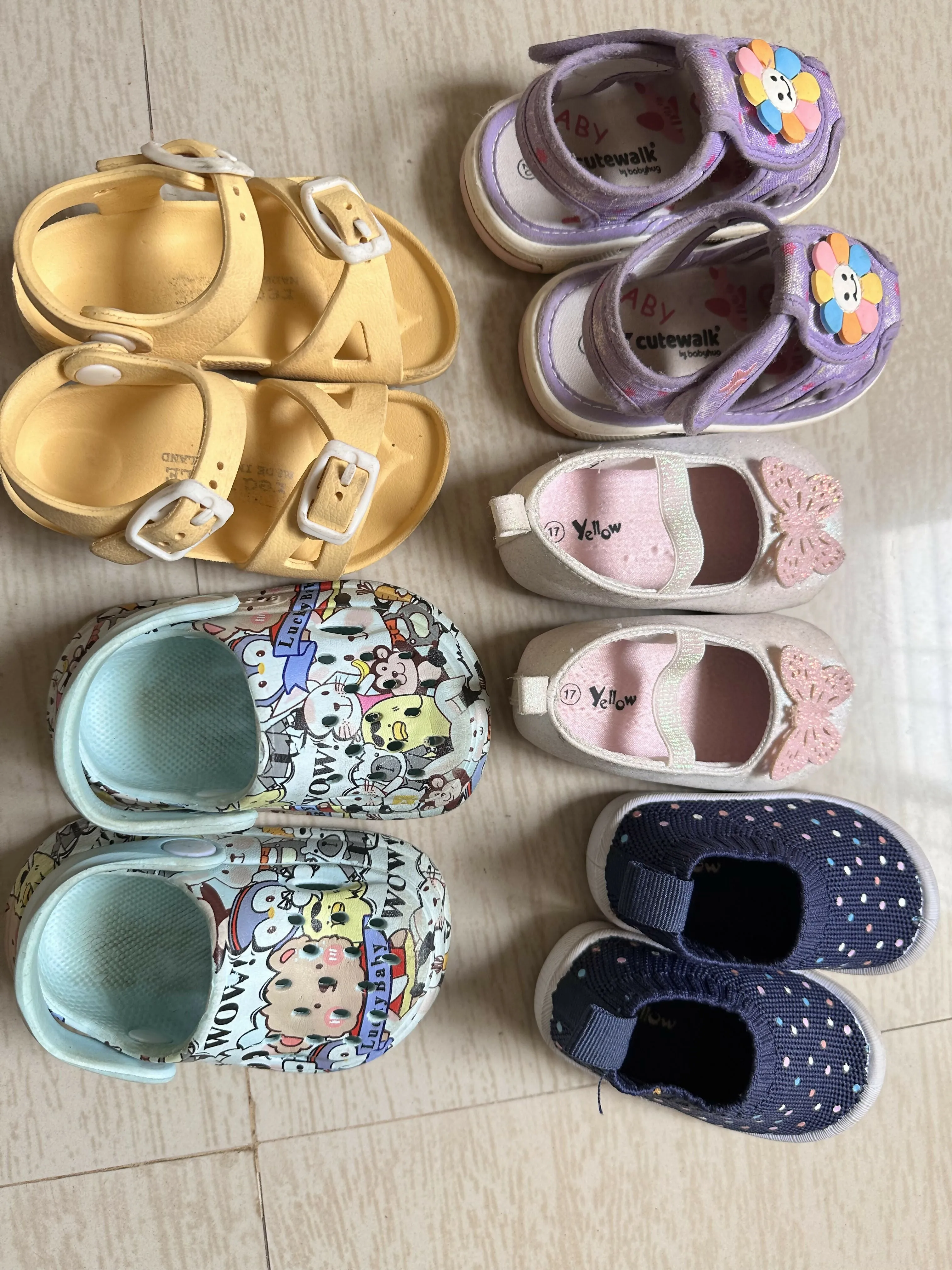 Baby slippers and shoes (multiple size from 3m-18m)