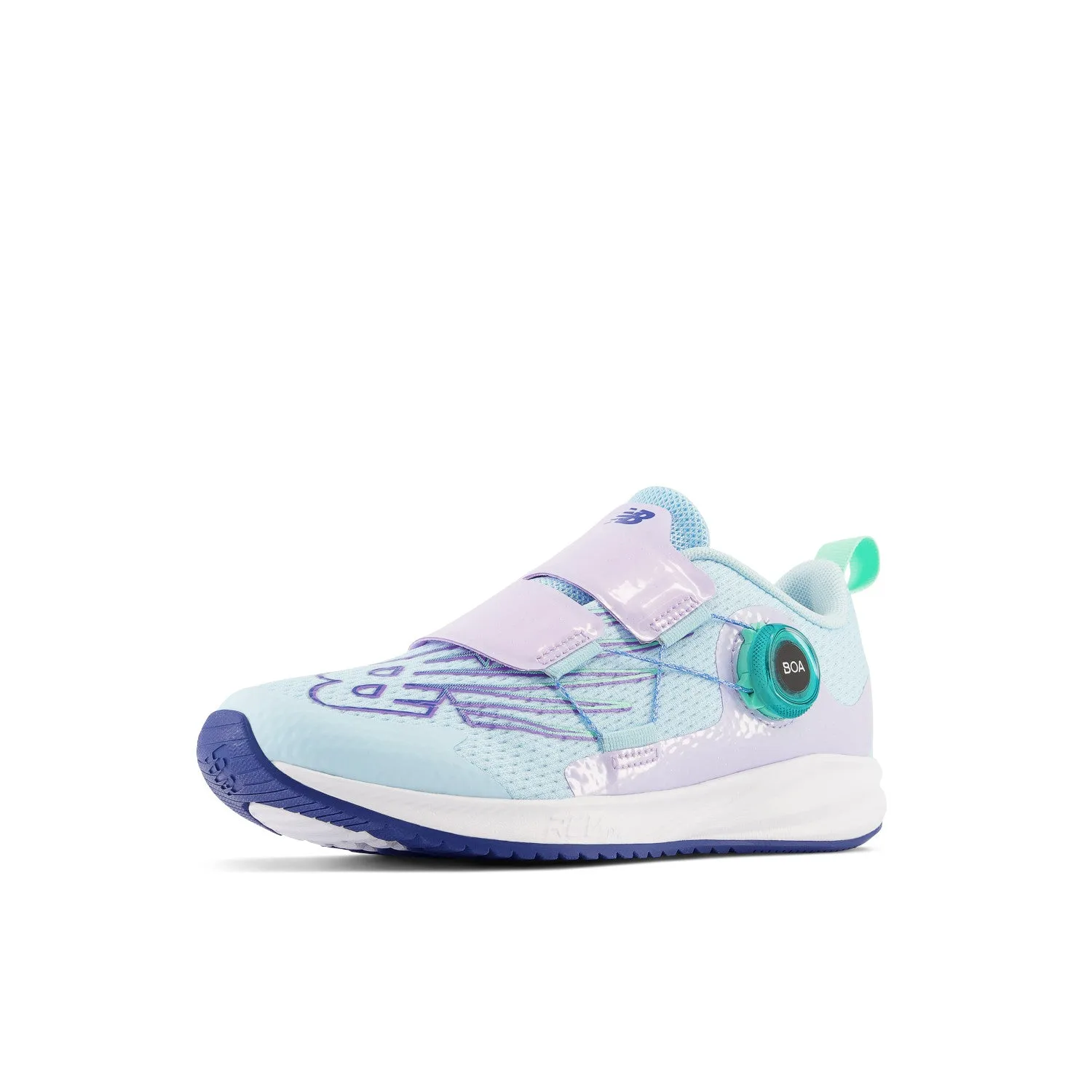 Big Kid's New Balance FuelCore Reveal v3 BOA Color: Blue with Cyber Lilac and Blue Groove (MEDIUM/WIDE WIDTH)