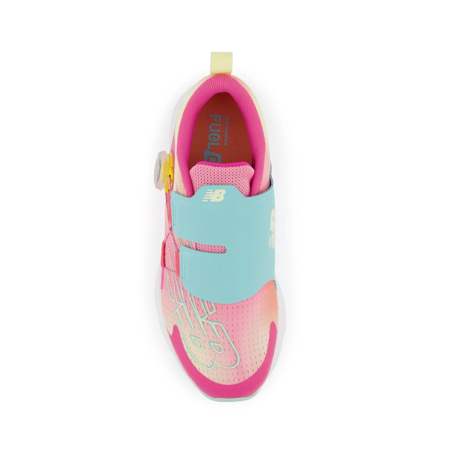 Big Kid's New Balance FuelCore Reveal v3 BOA Color: Hi-Pink with Surf and Peach Glaze (MEDIUM/WIDE WIDTH)