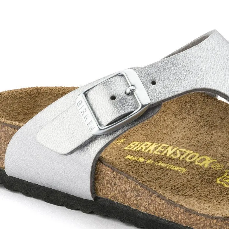 Birkenstock Girl's Gizeh Silver Birko-Flor (Sizes 35-37)