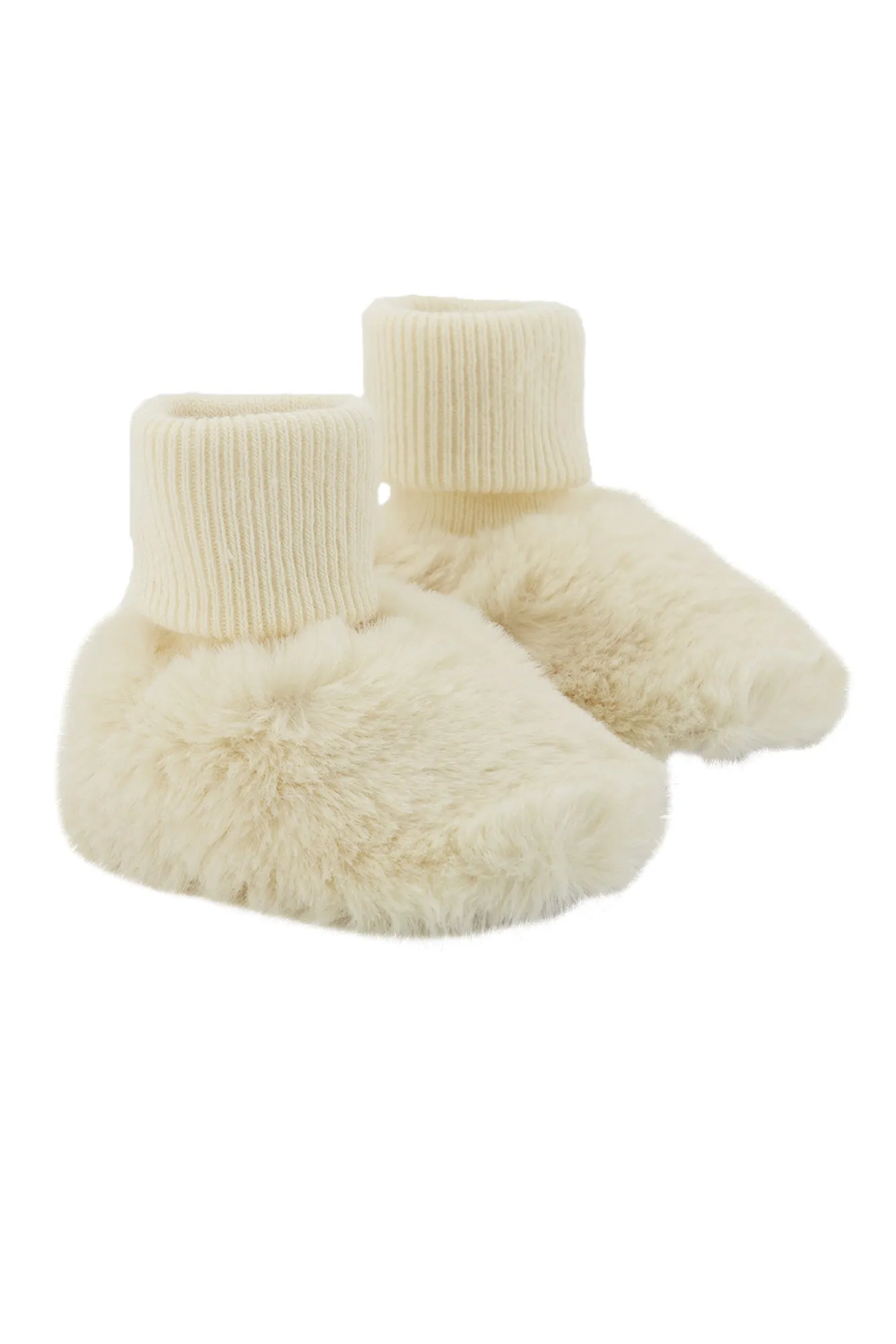 Booties - Beige Fur