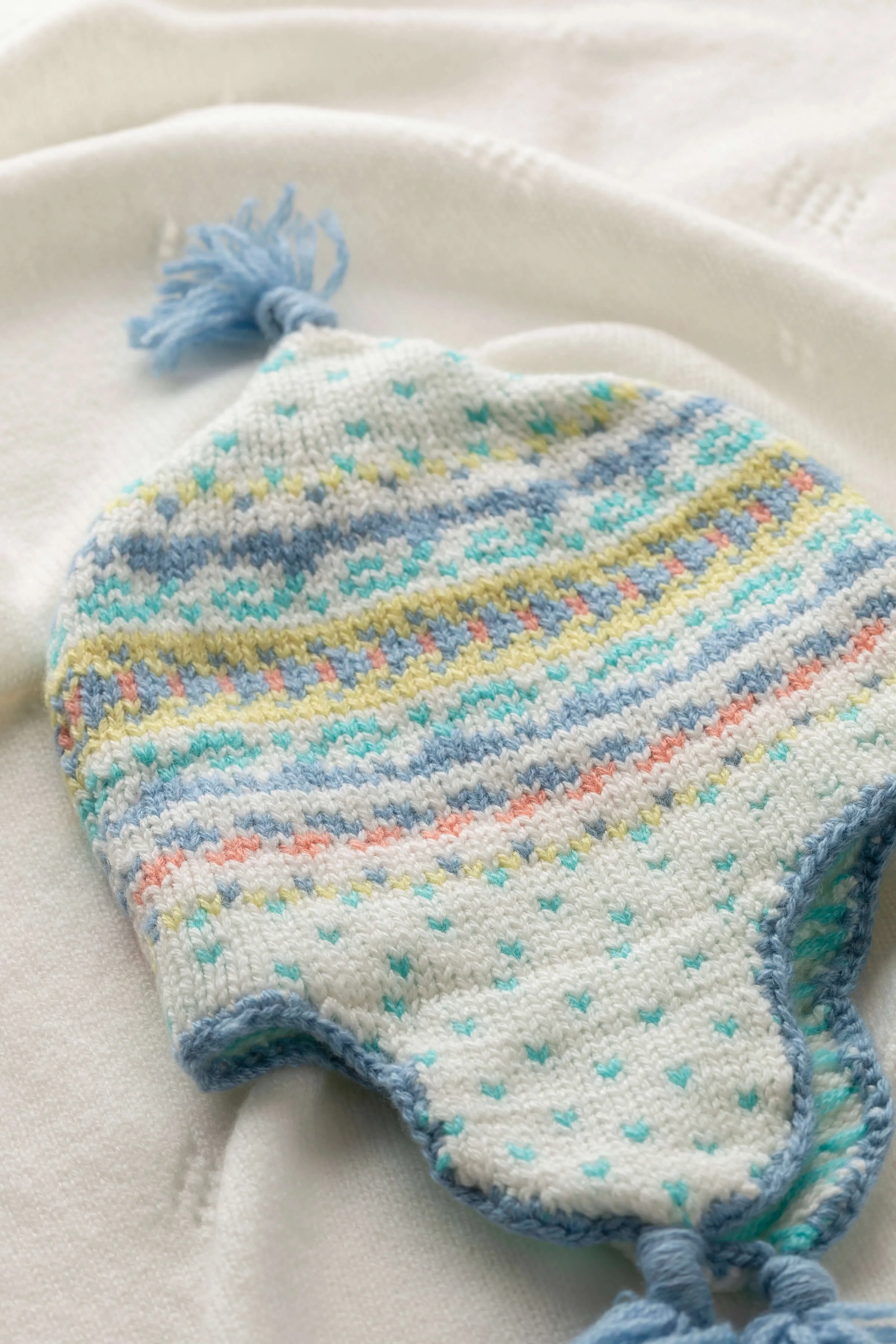 Hand Knitted Cashmere Fairisle Baby Hat