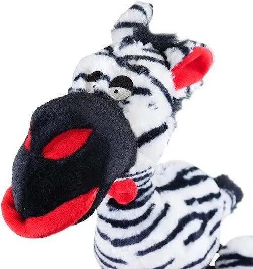 Luxury Dog Toy Large Zadie Zebra-High Quality Plush and Rope