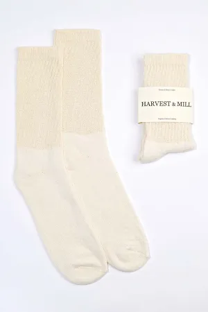 Men's Organic Cotton Socks Natural-White Crew