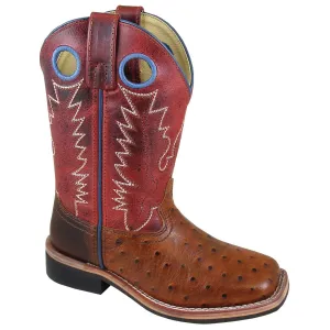 Smoky Mountain Children's Cheyenne Cognac/Red Crackle Cowboy Boot