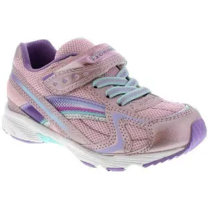 Tsukihoshi Glitz Rose Lavender Girls Running Shoes (Machine Washable)