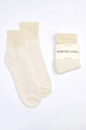 Women's Organic Cotton Socks Natural-White Ankle