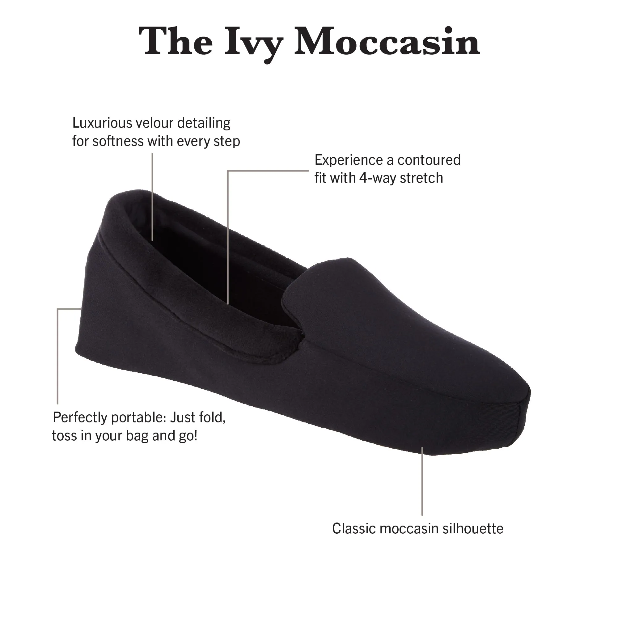 Women's Spandex & Velour Ivy Moccasin Slippers